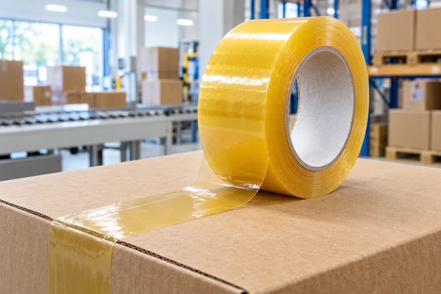 Low Noise Transparent Carton Sealing Tape Improves Daily Packaging Efficiency For Large Warehouses
