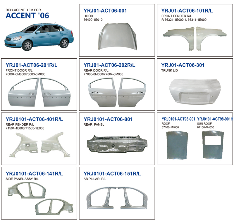 Hyundai Accent 2006 Auto Body Parts