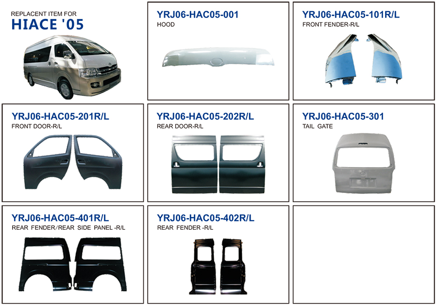 Auto Body Parts for Toyota Hiace 2005