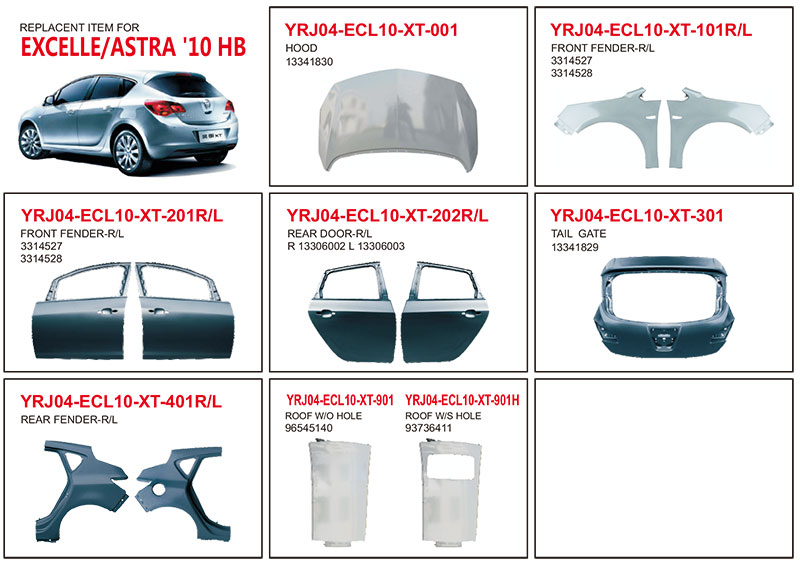Auto Body Parts for Buick Excelle/ 2010 HB