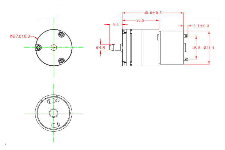 Parameters of 310 micro air pumps