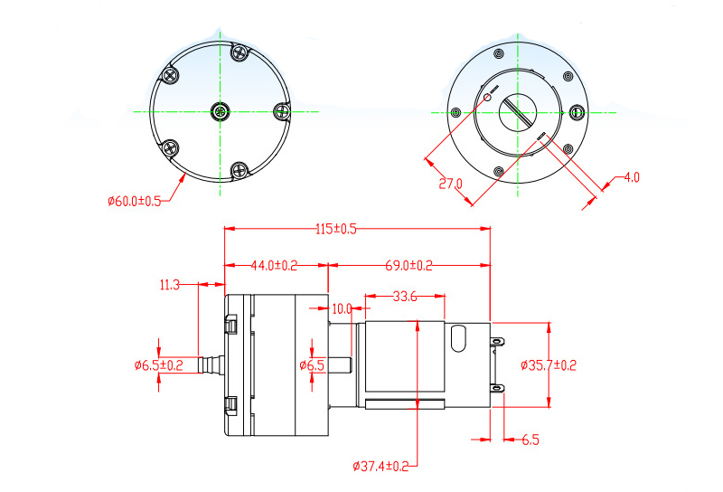 555 micro vacuum pump 12V massage seat air pump