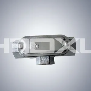 Cast steel surface galvanized three-way junction box for indoor use