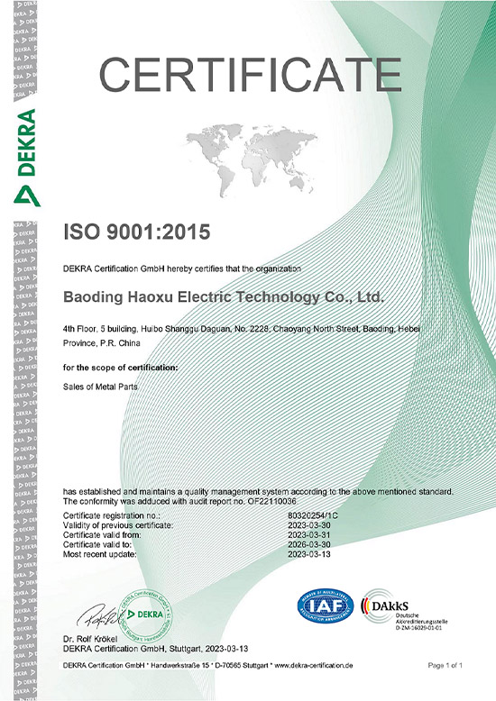 CERTIFICATE ISO9001:2015