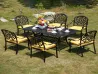 ZF6005C 6seater Cast Aluminum Garden Eliza Chair + Eliza table