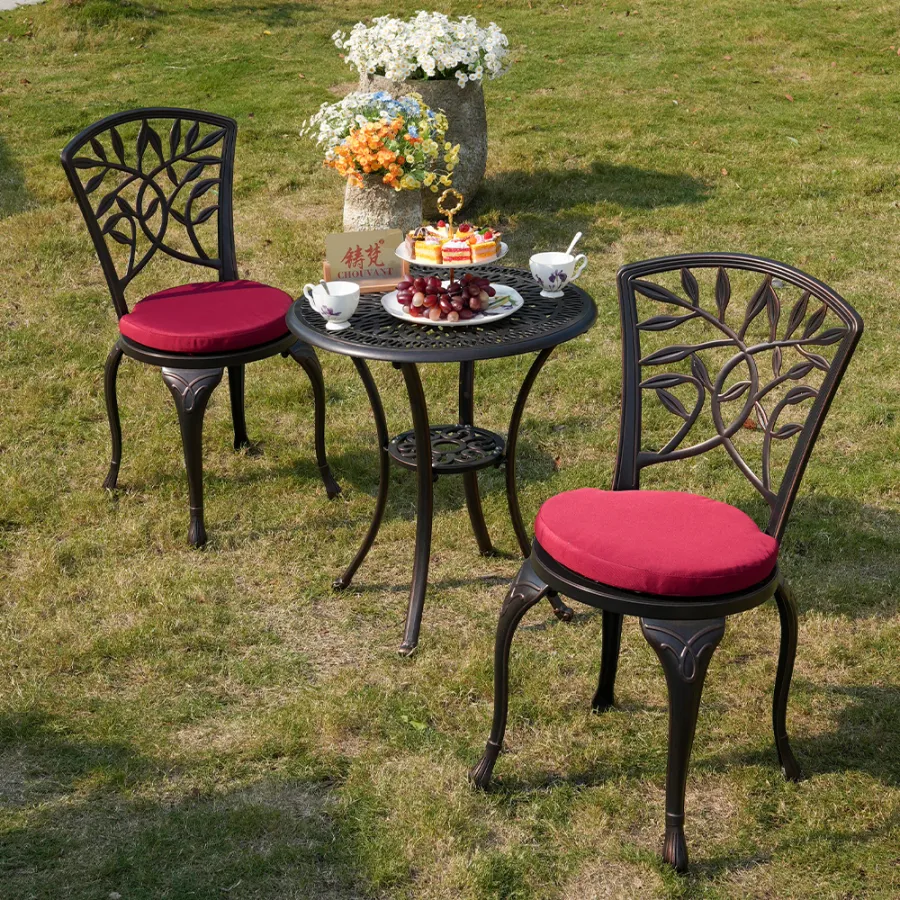 ZF6187C 2 Seater olive tree chair + Phoenix table balcony furniture
