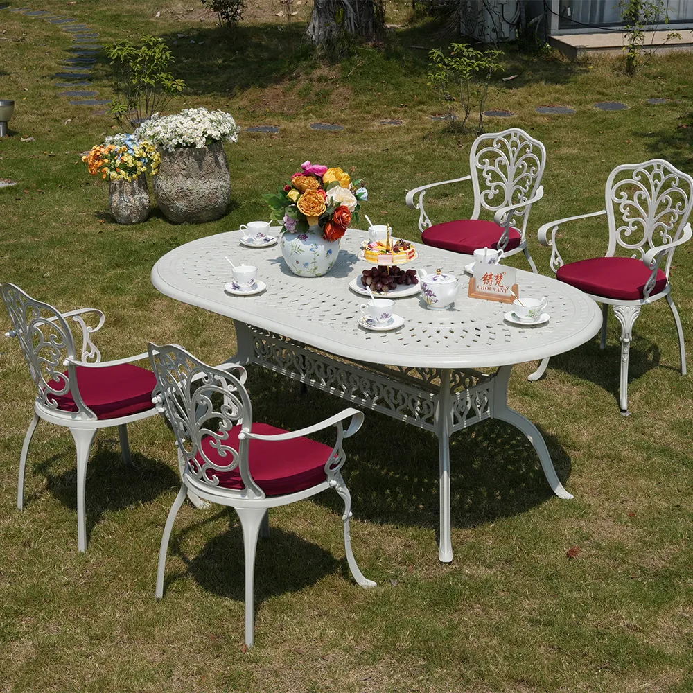 ZF6185C 4 Seater patio furniture with butterfly chairs with armrests +180 oval woven tables