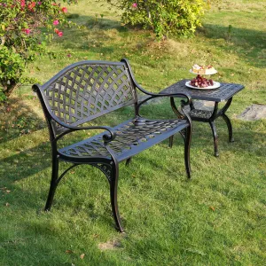 ZF6397C Cast aluminum diagonal park double chair
