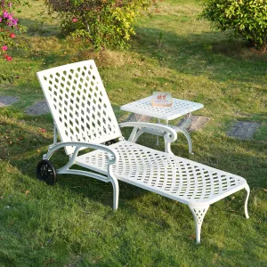 ZF6364C Cast aluminum lattice bed for seaside swimming pool use