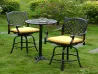 ZF6441C bar chair, a red copper-colored cast aluminum Mingya bar chair that can be rotated
