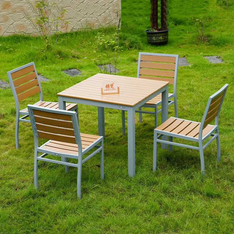 ZF1068C Plastic Wood Chair without Armrests, Balcony/Restaurant Chair