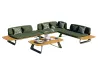 LION design Morphx Green-Style Outdoor Sofa (New Design: Aluminum Alloy + Teak Wood)