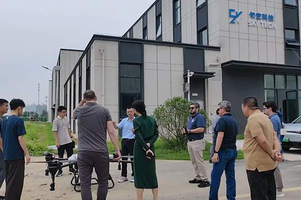 SKY TECH Welcomes Brazilian Customers for Factory Tour and Successful Drone Test Flight Demonstration