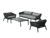 Z9004SF Andy aluminum rope sofa Black Sofa Set (Single-Seat + Double-Seat) 
