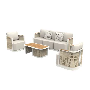 Z9002SF CHOUVANT AirMesh All-Aluminum Sofa (Mesh Design + Cushions + Decorative Pillows)