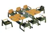 LION design MORPHX Green Dining Set （Adjustable Table + Aluminum Chairs)