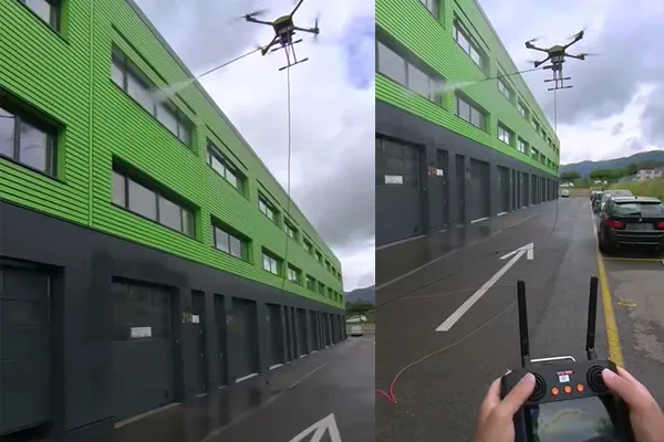 Swiss customer provides feedback on drone cleaning.