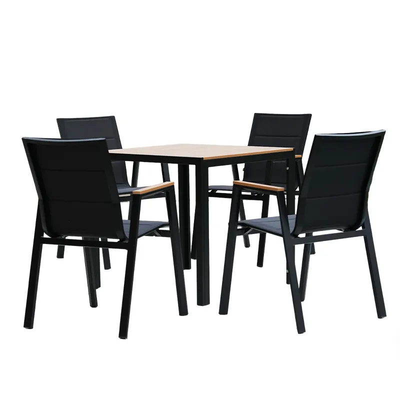 ZF3036C CHOUVANT DoubleLayer Textilene Armchair Set (1 Table + 2/4 Chairs, Indoor/Outdoor)