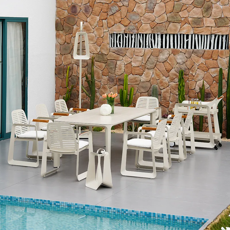 Plastic & Wood Series: Eco-Friendly Outdoor Furniture with Natural Charm