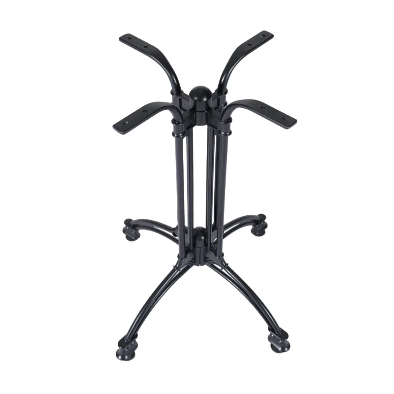 Classic Ornate Round Disk French Bistro Table Base (4-Claw Curved Legs)