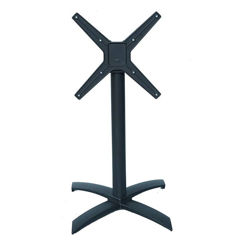 Modern Space-saving Flip-top Table Base | Foldable Aluminum Pedestal | Nesting Table Legs for Cafe & Restaurant