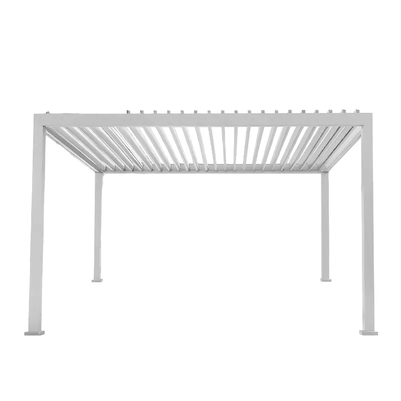 3*3 Modern Minimalist Aluminum Louver Gazebo (Adjustable Top + Side Screens)