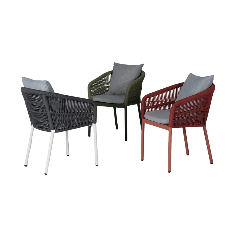Modern Minimalist Outdoor Leisure Armchair (Aluminum Frame + Waterproof Cushion)