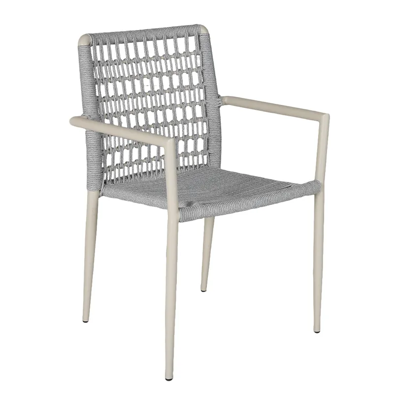 Modern Minimalist Nordic Style Rope Woven Armchair