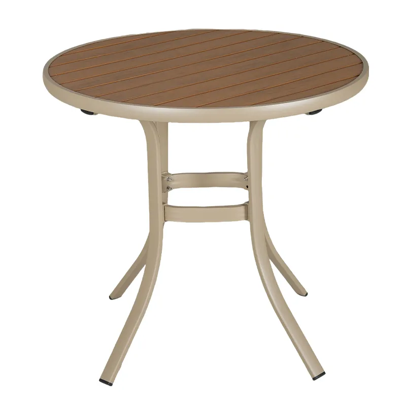  Champagne Gold Full Aluminum Outdoor Round Table