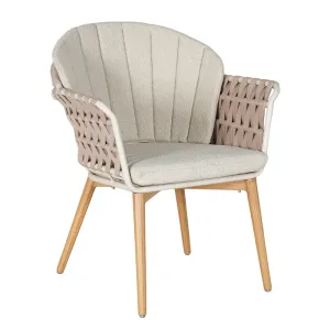 LION Design Embrace Cream White Full Aluminum Armchair