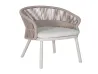 Lion Design New VORTEX Cream White Full Aluminum Armchair