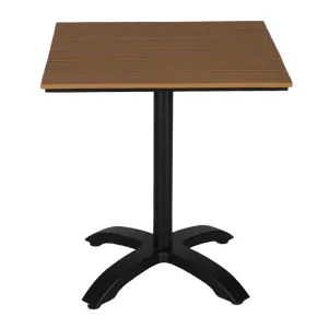 Matte Black Full Aluminum Square Outdoor Dining Table