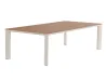Lion Design Cream White Full Aluminum Rectangular Outdoor Dining Table