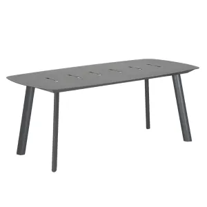 Lion Design Dark Charcoal Full Aluminum Outdoor Long Dining Table