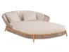 LION DESIGN HALO Natural Wood-Tone Full Aluminum Outdoor Sun Lounger