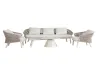 Lion Design Cream White Full Aluminum Modular Outdoor Sofa Set