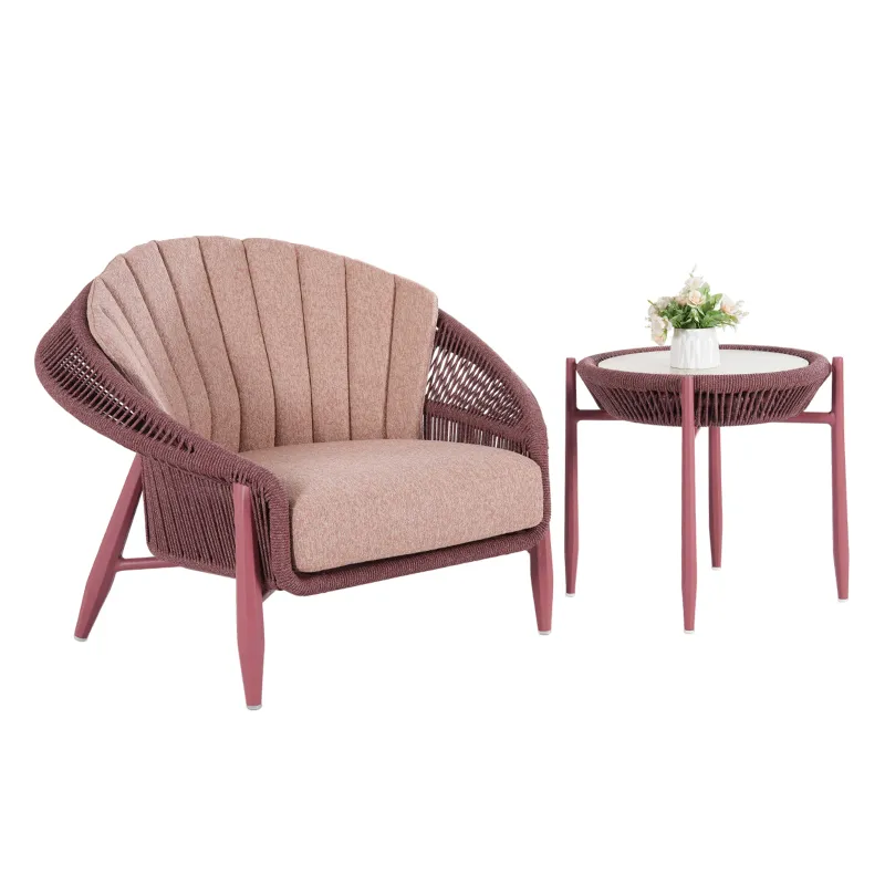 Lion Design King Coral Red Outdoor Single Sofa