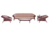 Lion Design KING Coral Red Full Aluminum Outdoor Sofa Combination