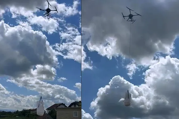 Delivery Drones Enable Efficient Cargo Transport in Remote Mountain Areas