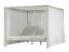 Lion Design Cream White Full Aluminum Outdoor Canopy Sun Bed