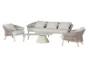 Lion Design Cream White Full Aluminum Modular Outdoor Sofa Set