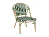 French Bistro Rattan‑Look Full‑Aluminum Dining Chair