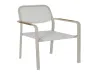 Lion Design Urban Minimal Outdoor Armchair Modern Patio Chair with Light White Aluminum Frame