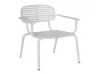 Coastal Minimal Outdoor Dining Chair Modern Patio Chair with White