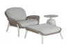 Rope Weave Single-Seat Outdoor Sofa Modern Patio Lounge Chair with Wide Deep Seat & High Back