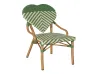 French Heart Bistro Outdoor Chair Parisian Style Rattan Chair with Heart Backrest