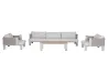 Lion Design Rope Weave Outdoor Sofa Set Modern Patio Conversation Set with Sofa, Armchairs & Coffee Table