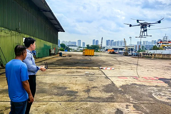 In-depth Low-altitude Services: On-site Drone Operation Training for Customers as a Standard Service