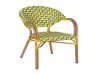 Mediterranean Geometric Outdoor Woven Armchair Modern Patio Chair