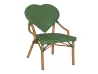 French Heart Bistro Outdoor Chair Parisian Style Rattan Chair